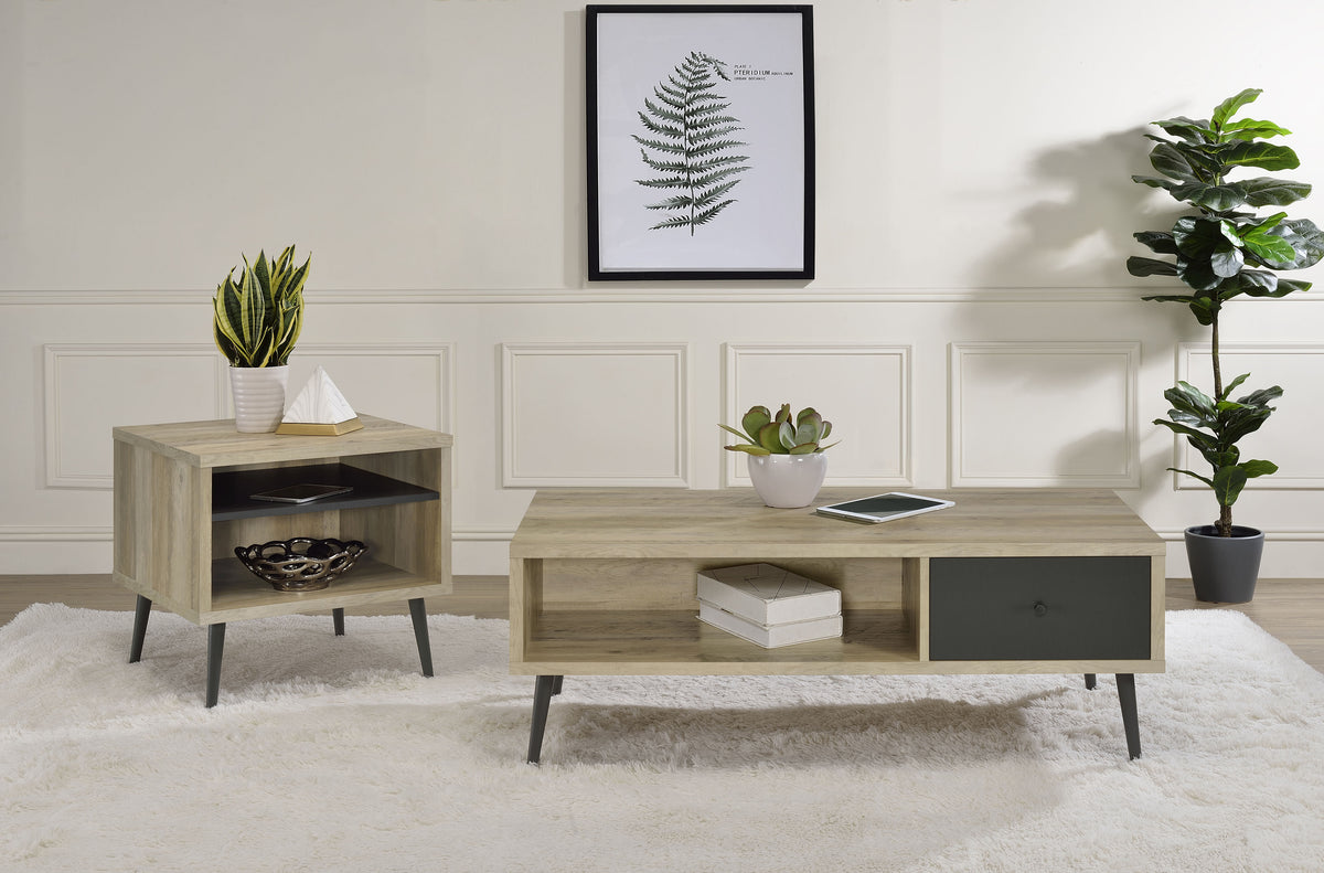 Orleans Furniture - Coaster - Welsh 2-piece Coffee and End Table Set Distressed Pine - 701038-S2
