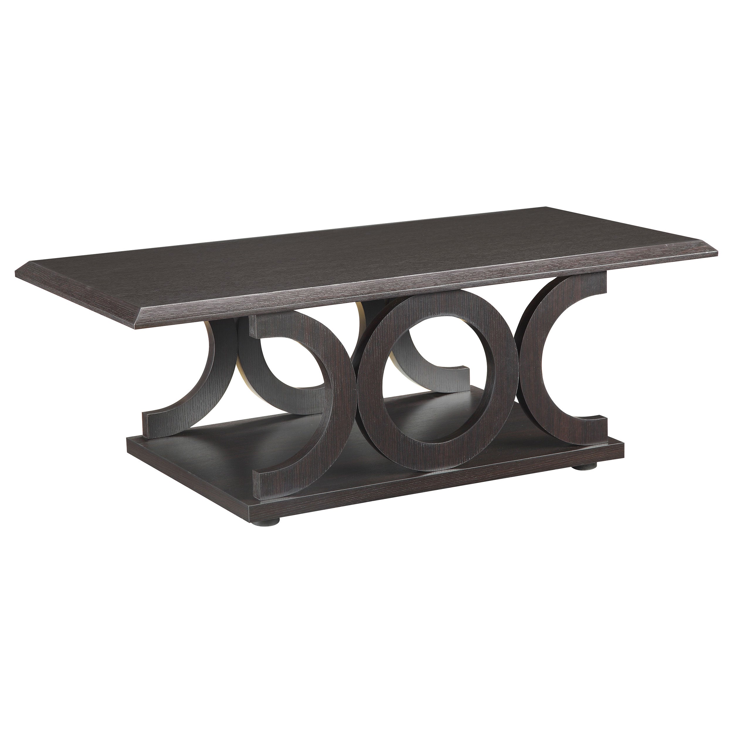 Shelly 3-piece Coffee and End Table Set Cappuccino