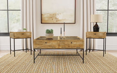 Orleans Furniture - Coaster - Stephie 3-piece Square Coffee and End Table Set Honey Brown - 704698-S3