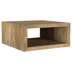 Orleans Furniture - Coaster - Benton Square Solid Mango Wood Coffee Table Natural - 706838