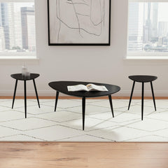 Orleans Furniture - Coaster - Odessa 3-piece Triangular Coffee and End Table Set Black - 707918-S3