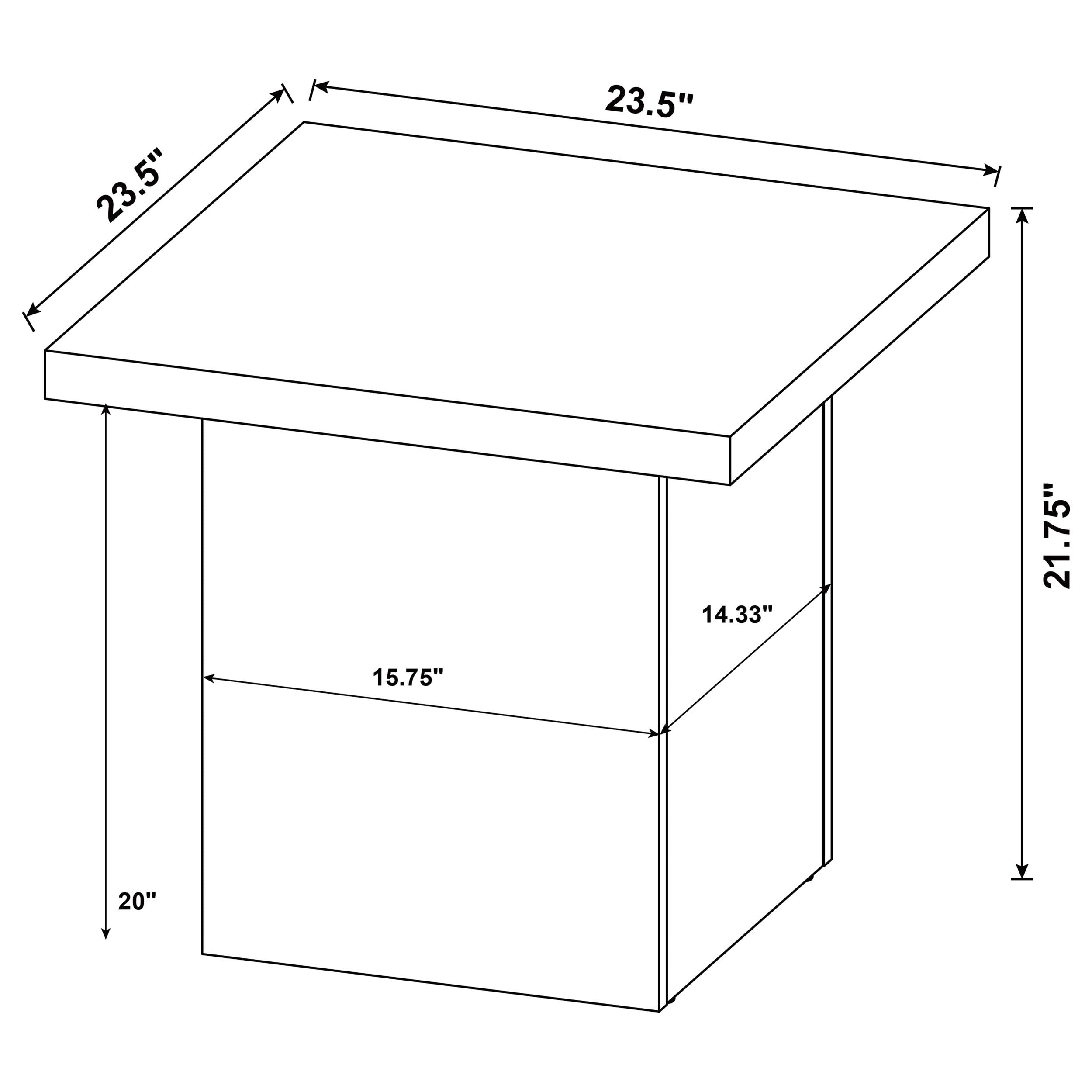 Devar 2-piece Square Coffee and End Table Set Mango