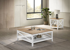 Orleans Furniture - Coaster - Hollis 2-piece Square Coffee and End Table Set White - 708098-S2