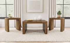 Orleans Furniture - Coaster - Odilia 3-piece Solid Wood Coffee and End Table Set Auburn - 708418-S3