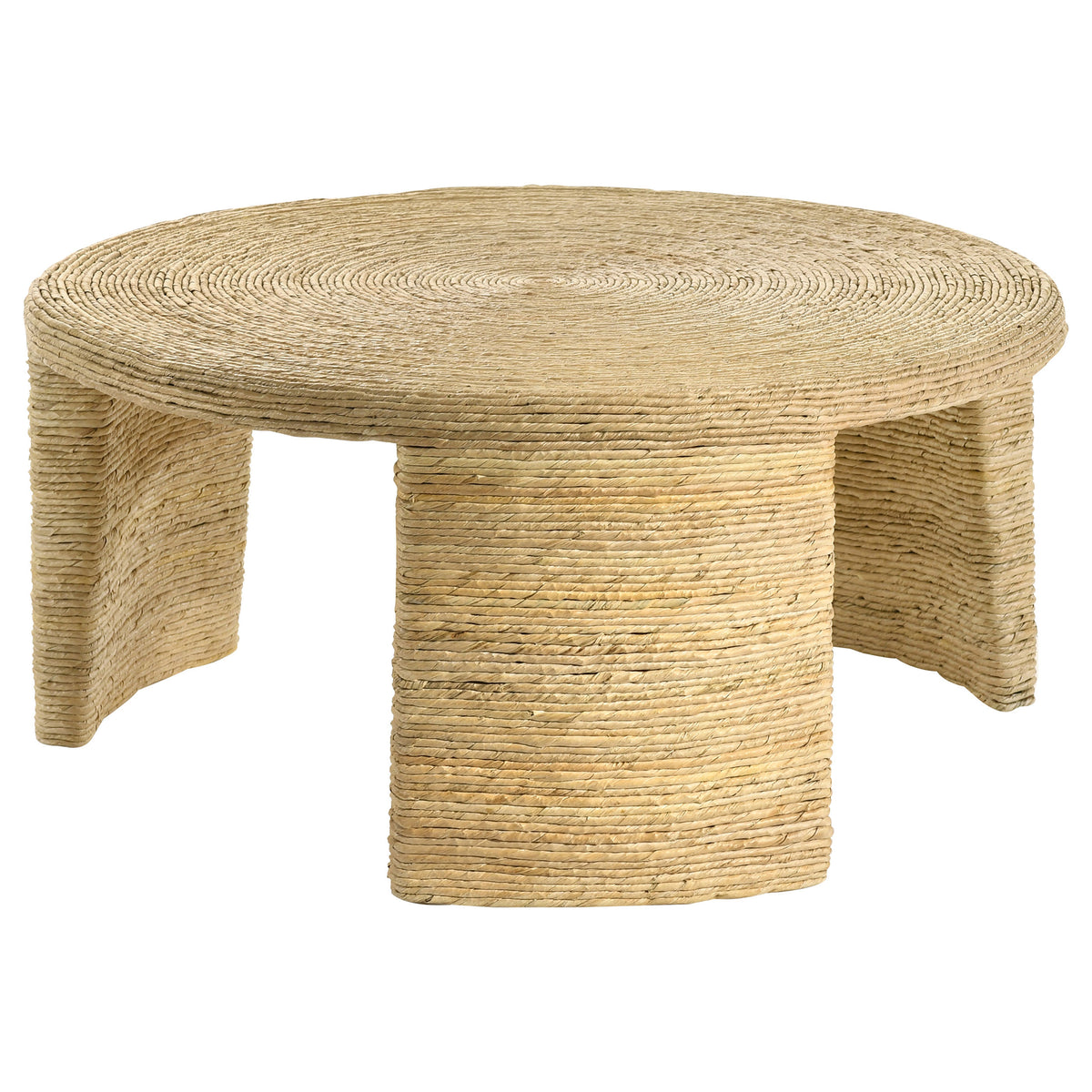 Orleans Furniture - Coaster - Artina Woven Rattan Round Coffee Table Natural Brown - 708508
