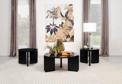 Orleans Furniture - Coaster - Cordova 3-piece Solid Wood Coffee and End Table Set Black - 709678-S3