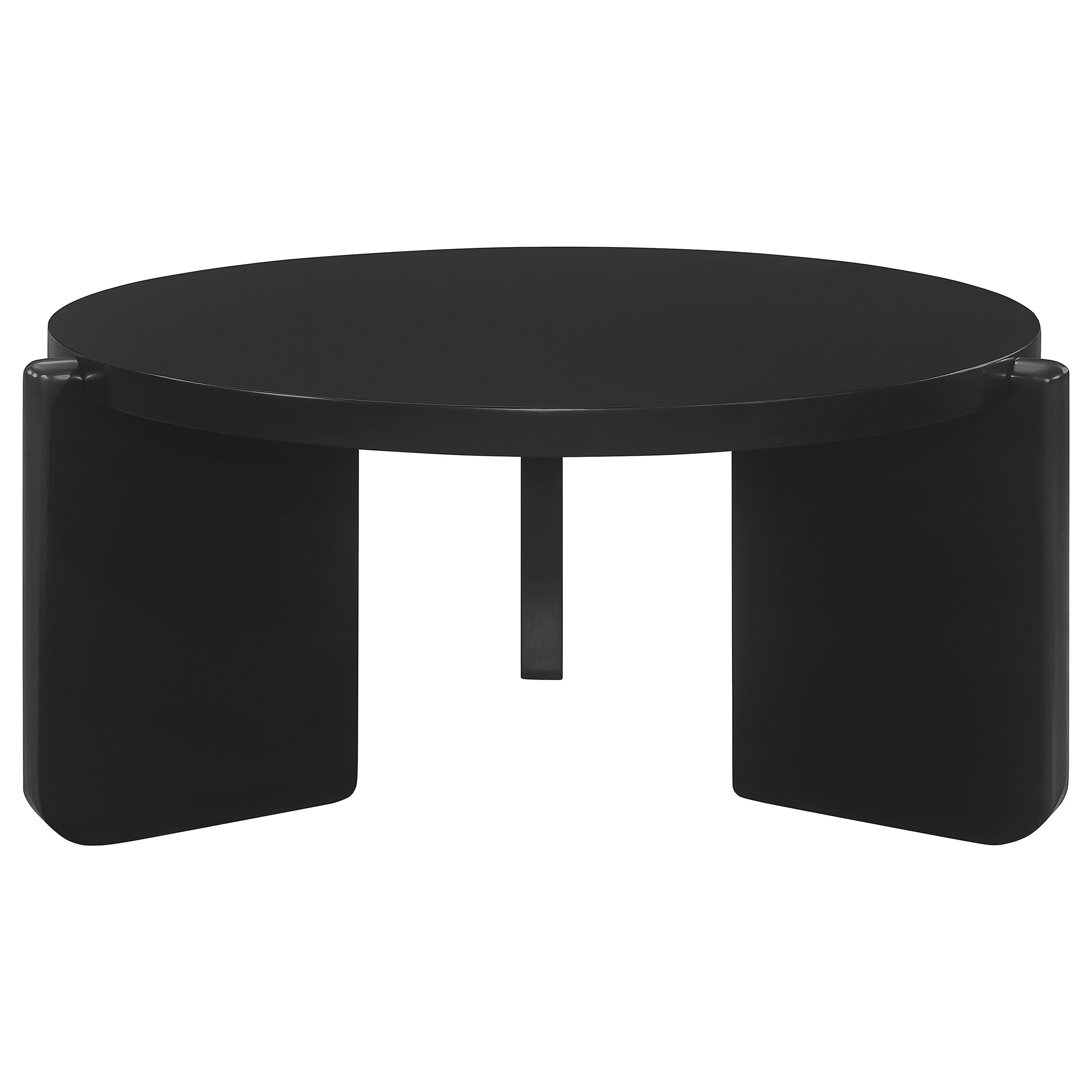 Cordova 3-piece Solid Wood Coffee and End Table Set Black