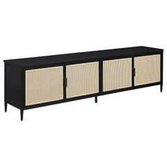 Orleans Furniture - Coaster - Amherst 4-door 78-inch Metal TV Stand Media Console Black - 710035