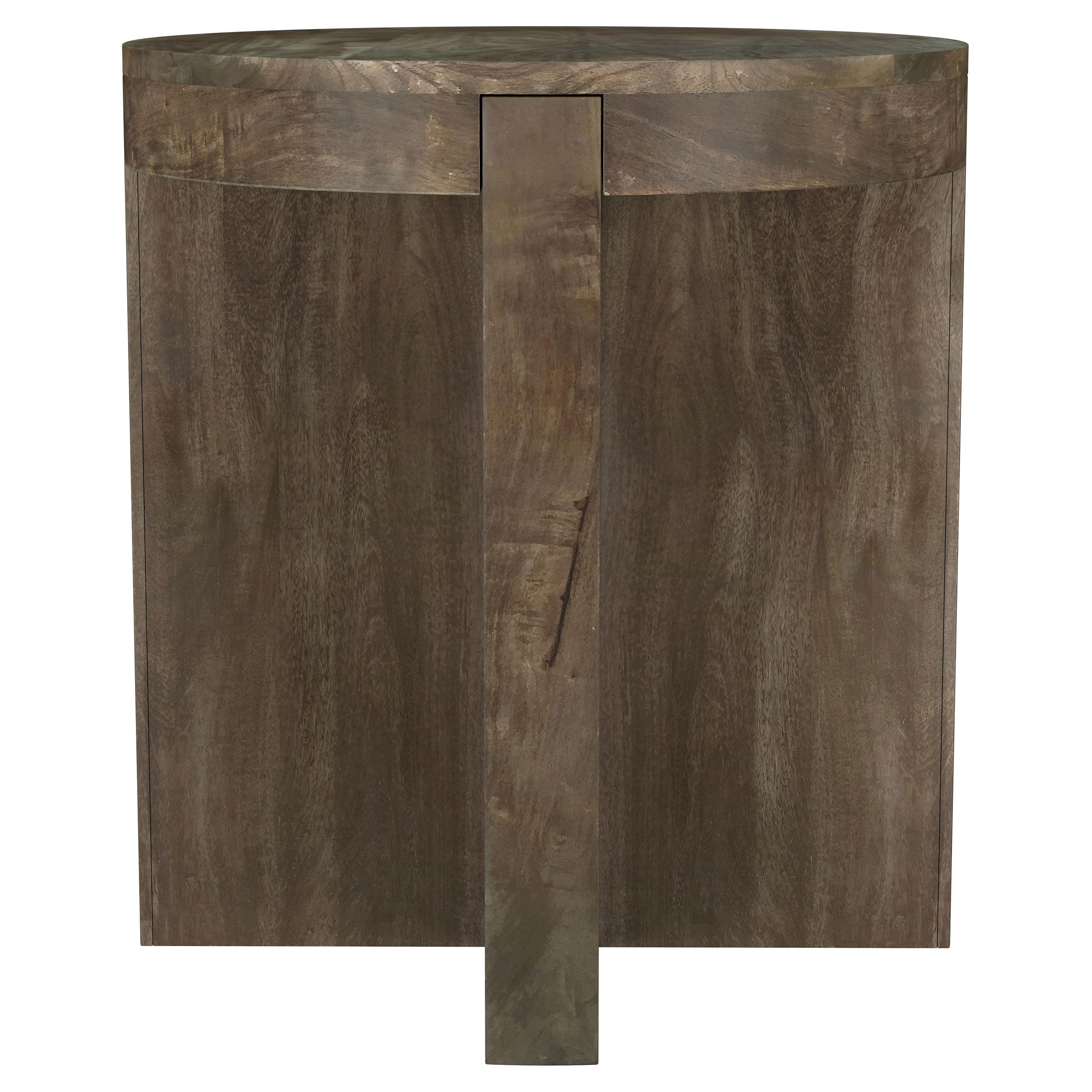 Orleans Furniture - Coaster - Kinkaid Round Solid Mango Wood End Table Brown - 710137