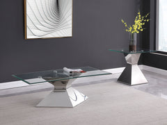Orleans Furniture - Coaster - Jenny 2-piece Rectangular Coffee and End Table Set Chrome - 710208-S2