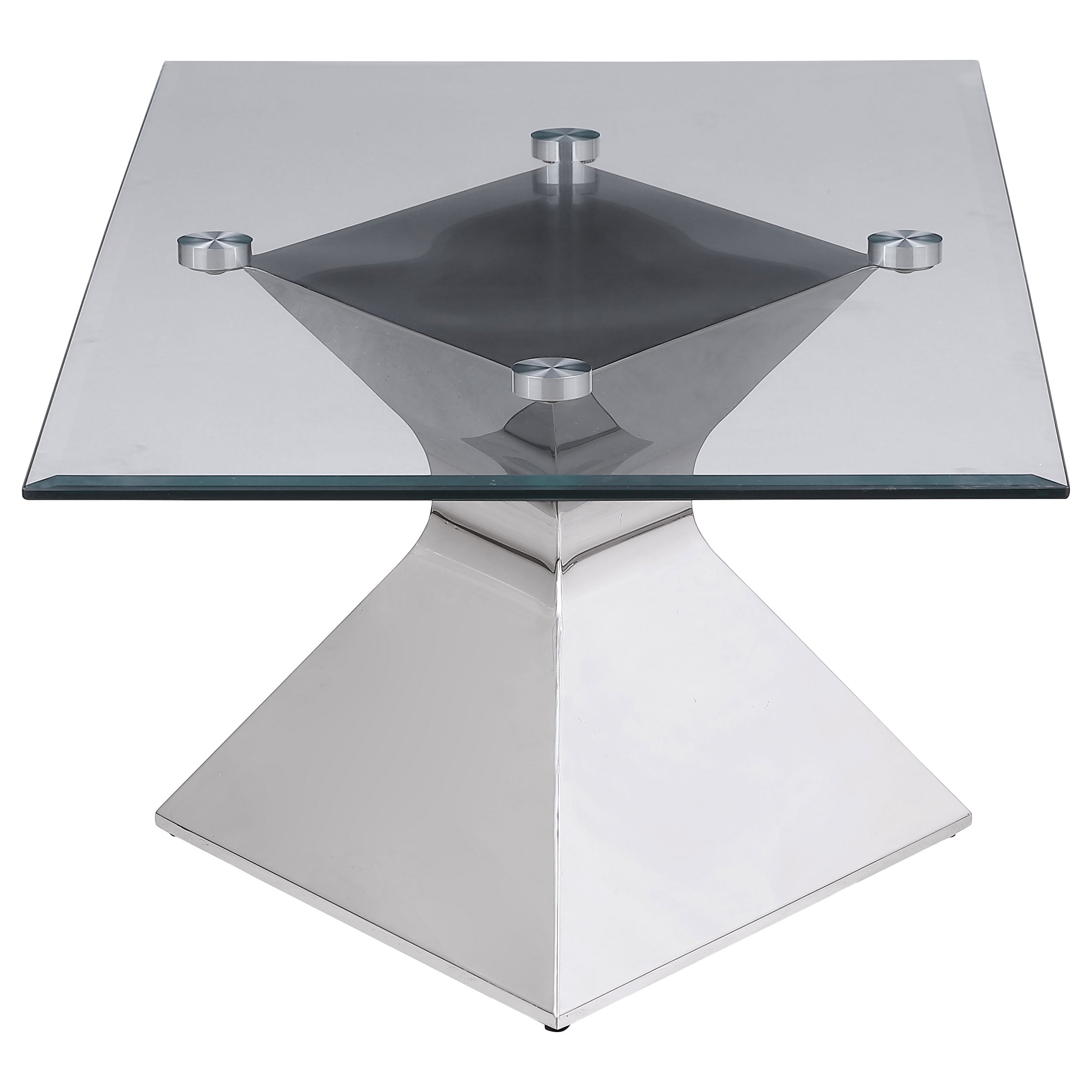 Jenny 2-piece Rectangular Coffee and End Table Set Chrome
