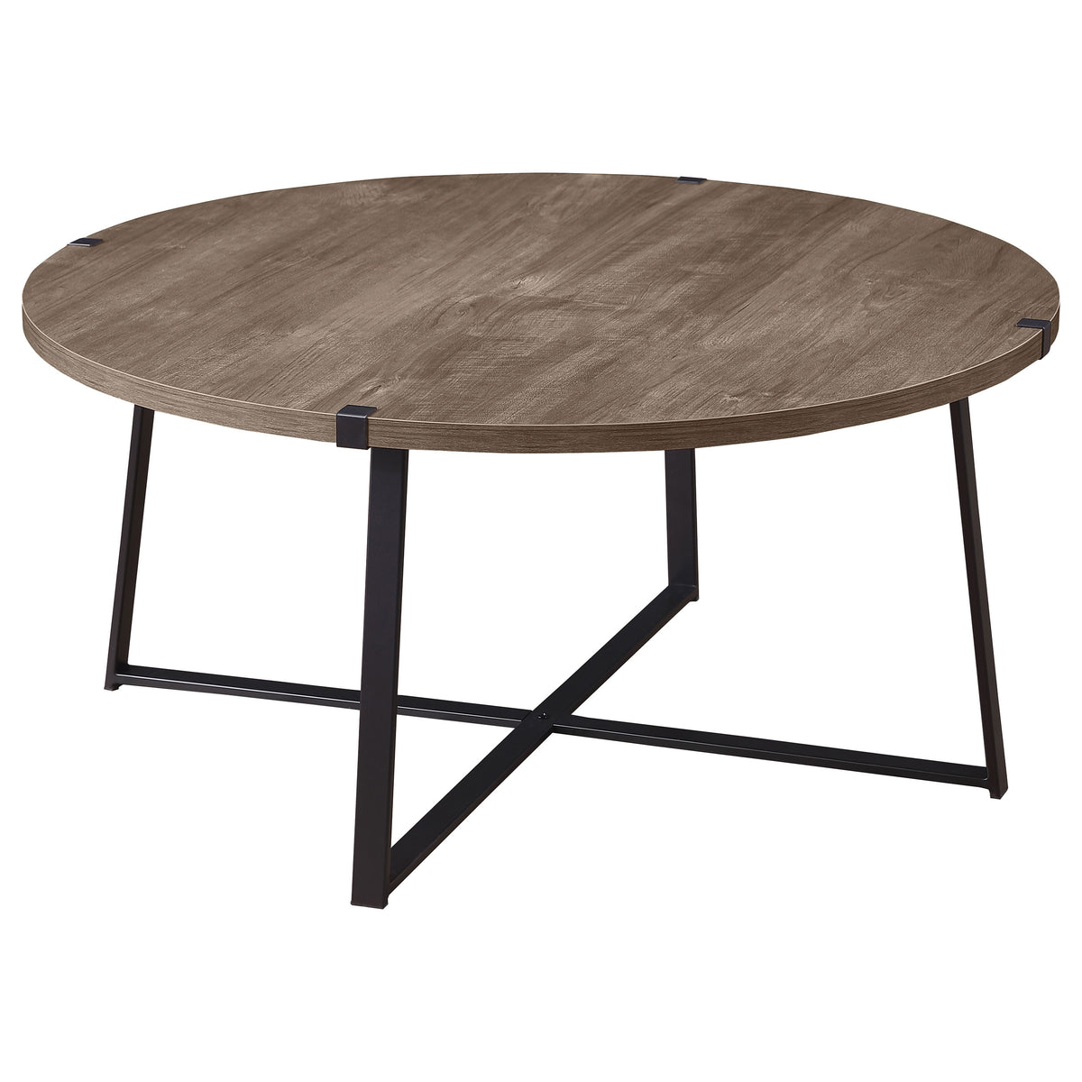 Orleans Furniture - Coaster - Marcus Round Engineered Wood Coffee Table Light Brown - 710298