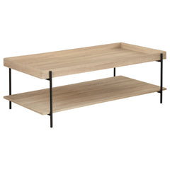 Orleans Furniture - Coaster - Fallon Rectangular Engineered Wood Coffee Table Light Brown - 710308