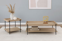 Orleans Furniture - Coaster - Fallon 2-piece Rectangular Coffee and End Table Set Natural - 710308-S2