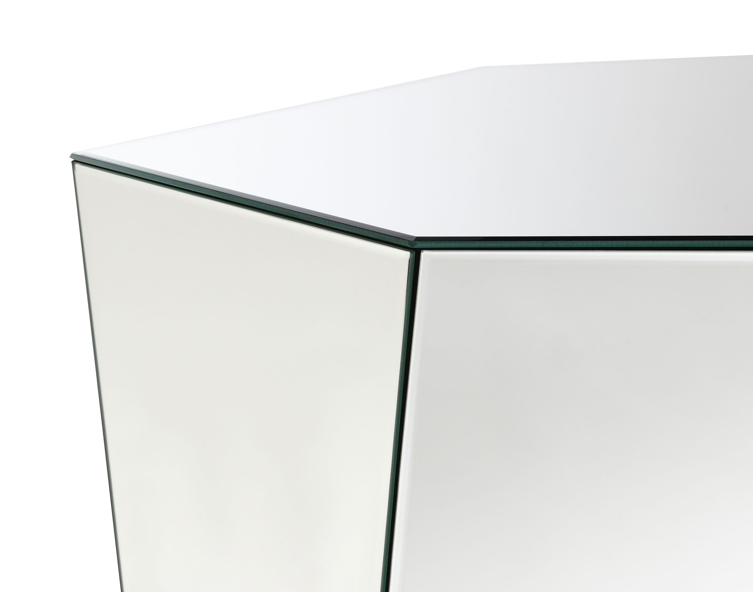Capella 3-piece Mirrored Coffee and End Table Set Silver