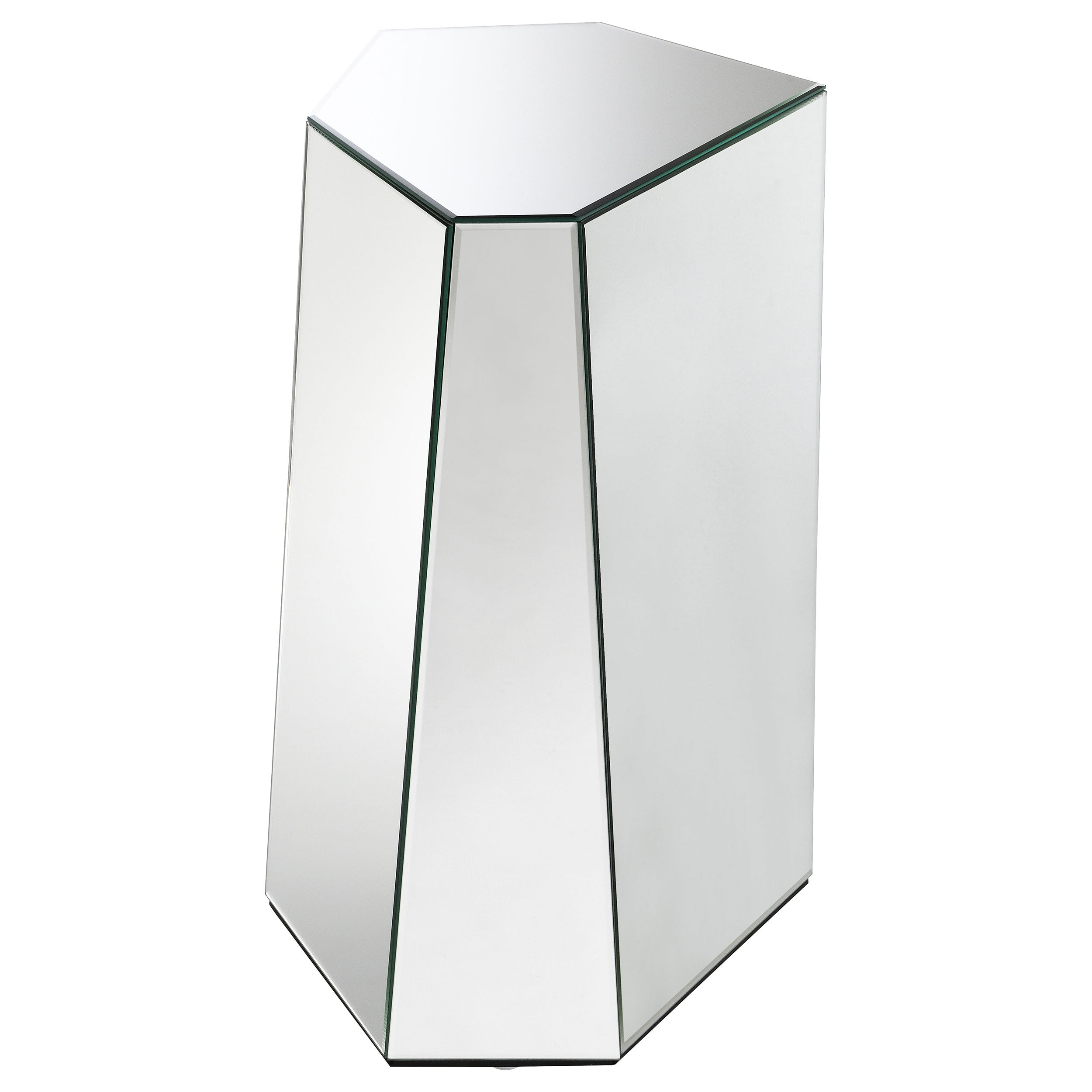 Capella 3-piece Mirrored Coffee and End Table Set Silver