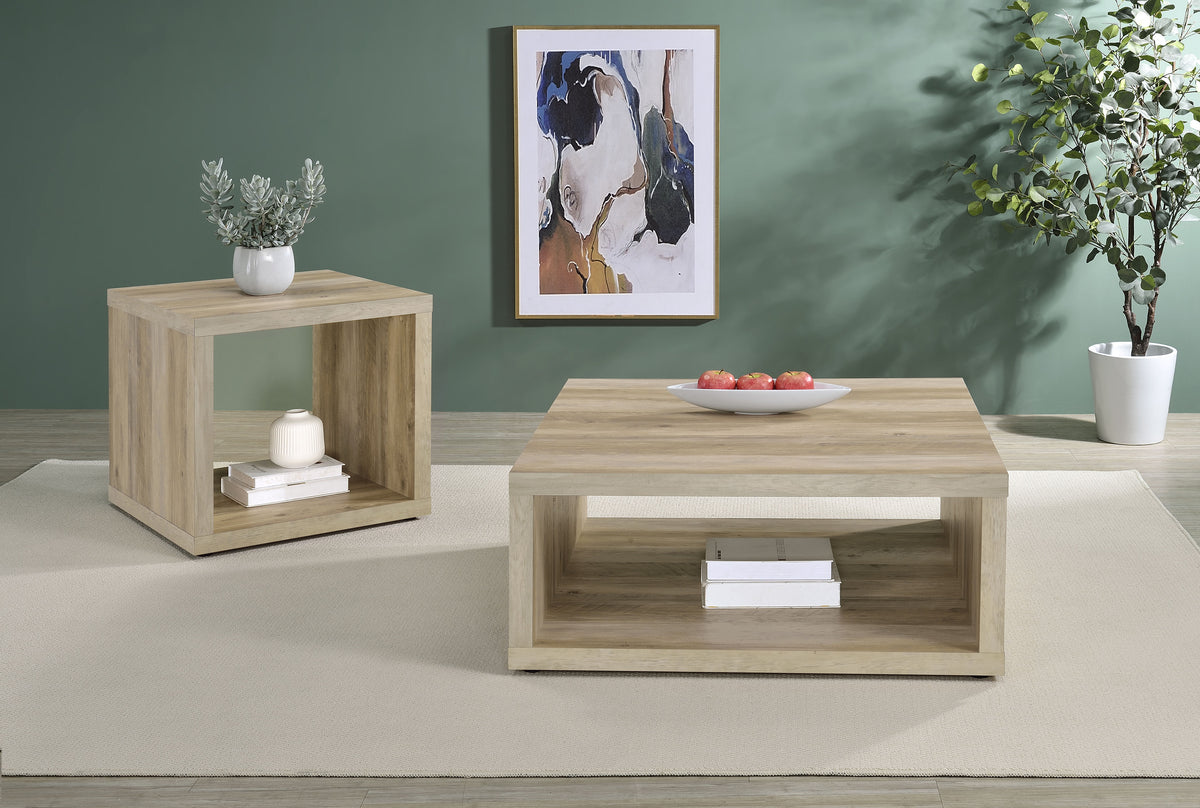 Orleans Furniture - Coaster - Frisco 2-piece Coffee and End Table Set Distressed Pine - 710518-S2