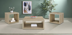 Orleans Furniture - Coaster - Frisco 3-piece Coffee and End Table Set Distressed Pine - 710518-S3