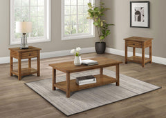 Orleans Furniture - Coaster - Payne 3-piece Coffee and 1-drawer End Table Set Brown - 710548-S3