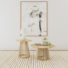 Orleans Furniture - Coaster - Touhy 2-piece Round Coffee and End Table Set Natural Mango - 710608-S2