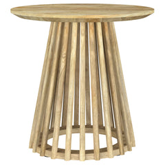 Touhy 2-piece Round Coffee and End Table Set Natural Mango