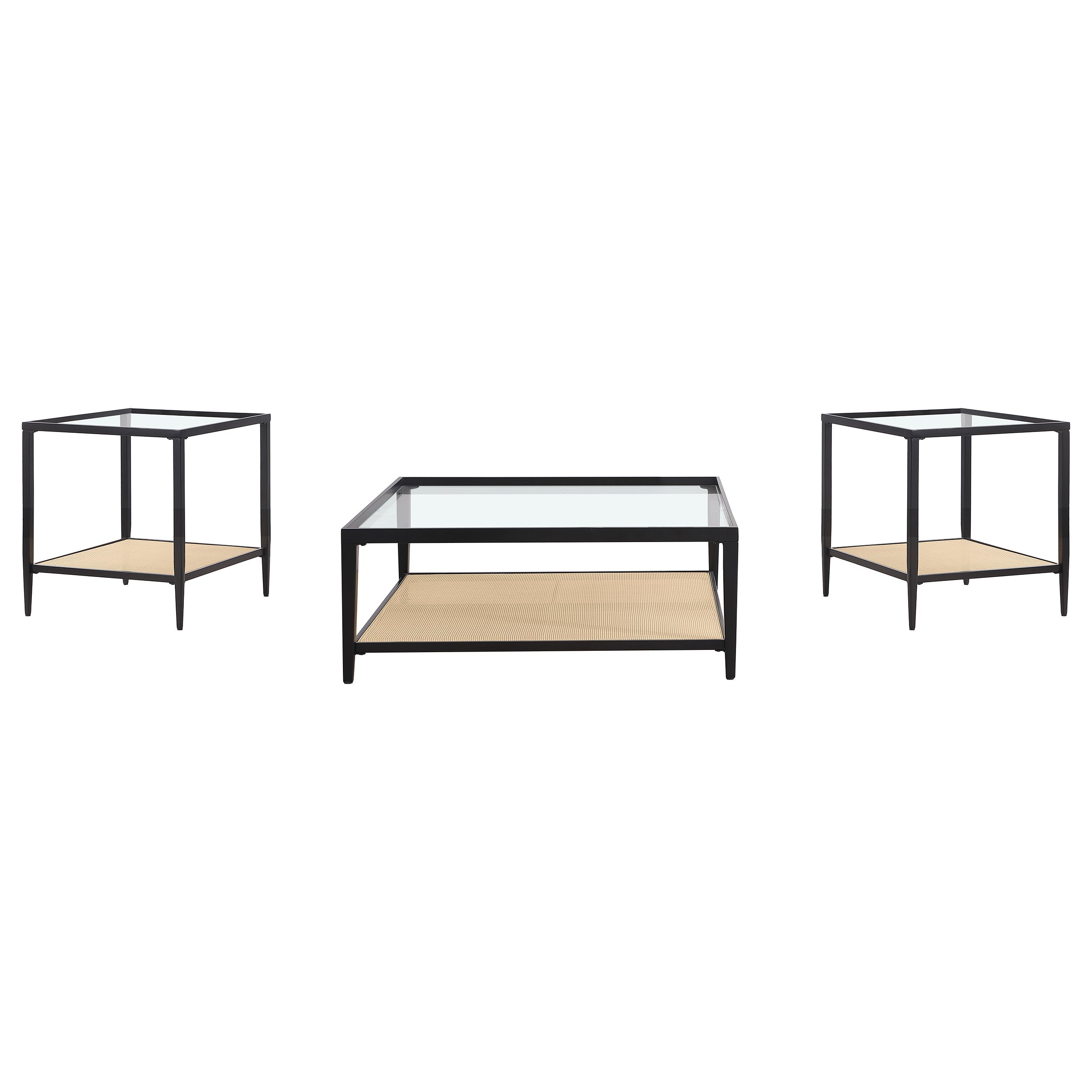 Orleans Furniture - Coaster - Amherst 3-piece Coffee and End Table Set Black - 710658-S3