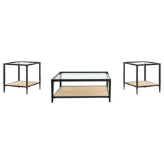 Orleans Furniture - Coaster - Amherst 3-piece Coffee and End Table Set Black - 710658-S3