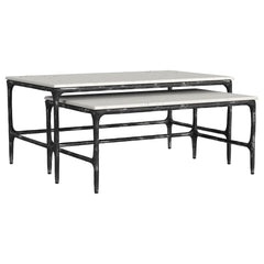 Orleans Furniture - Coaster - Ebby 2-piece Genuine Marble Top Nesting Coffee Tables White - 710740