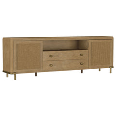 Orleans Furniture - Coaster - Arini Rattan Cane 2-door TV Stand Media Console Sand Wash - 720253