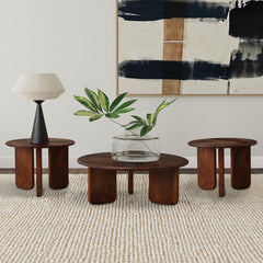 Orleans Furniture - Coaster - Dale 3-piece Solid Wood Coffee and End Table Set Brown - 721998-S3