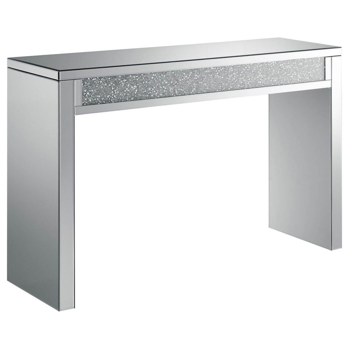 Orleans Furniture - Coaster - Gillian Mirrored Acrylic Entryway Console Table Silver - 722499
