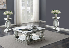 Orleans Furniture - Coaster - Amalia 3-piece Mirrored Coffee and End Table Set Silver - 722518-S3