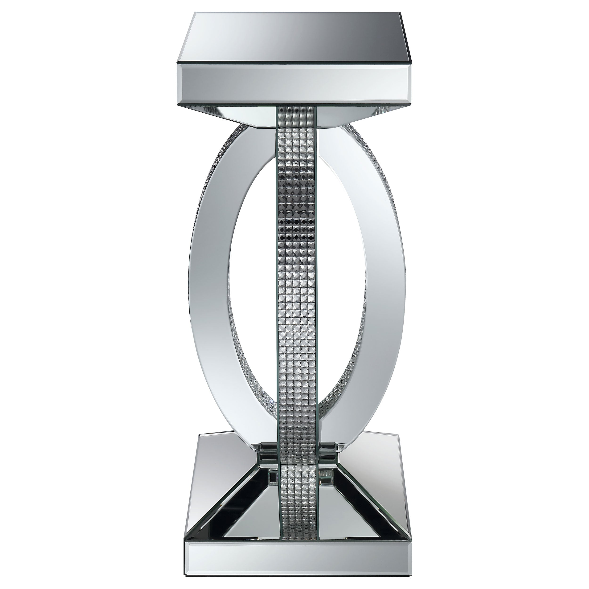 Amalia 3-piece Mirrored Coffee and End Table Set Silver