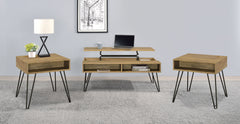 Orleans Furniture - Coaster - Fanning 3-piece Lift Top Coffee and End Table Set Golden Oak - 723368-S3