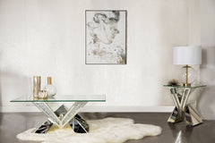 Orleans Furniture - Coaster - Taffeta 2-piece Mirrored Coffee and End Table Set Silver - 723448-S2