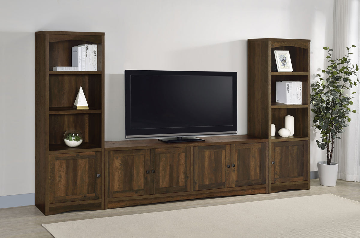 Orleans Furniture - Coaster - Laughlin 3-piece Entertainment Center TV Stand Dark Pine - 724123-SET