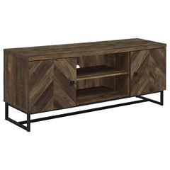 Orleans Furniture - Coaster - Myles 2-door Engineered Wood 60-inch TV Stand Rustic Oak - 736052