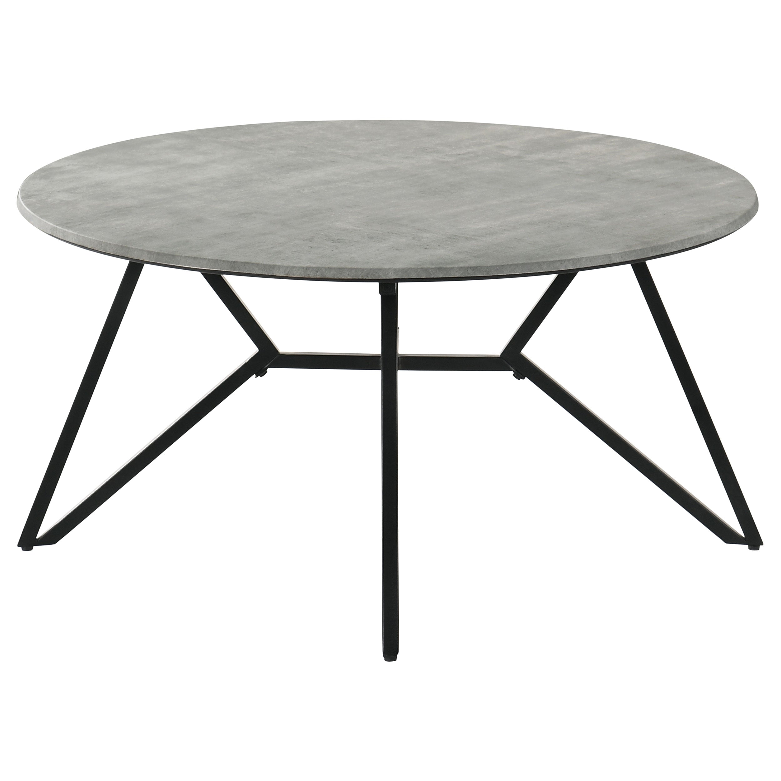 Hadi 3-piece Round SmartTop Coffee and End Table Set Cement