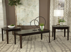 Orleans Furniture - Coaster - Amaro 3-piece Coffee and End Table Set Dark Brown - 736184