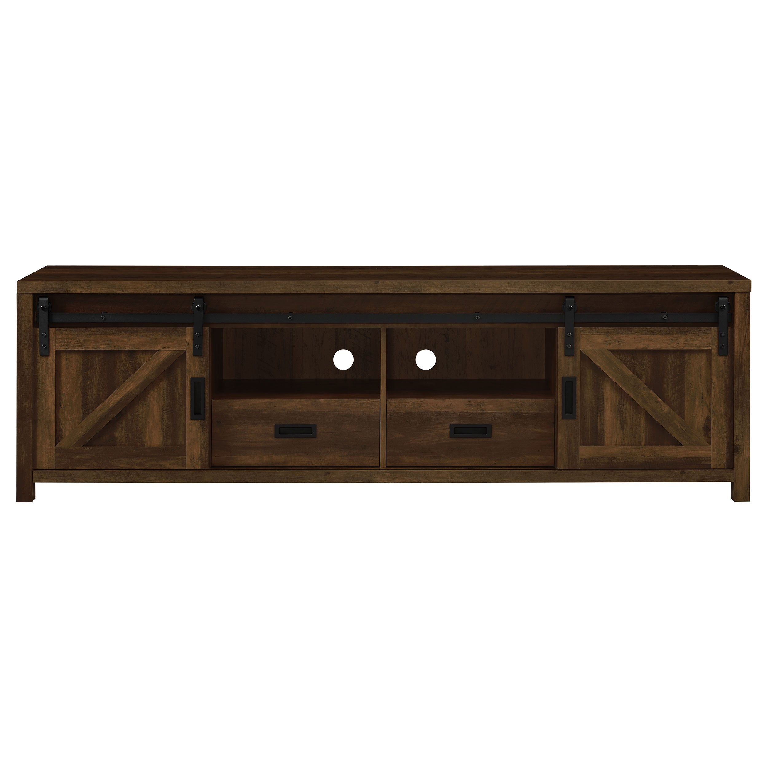 Madra 2-door Engineered Wood 79-inch TV Stand Dark Pine