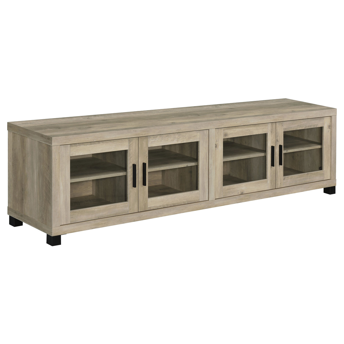 Orleans Furniture - Coaster - Sachin 4-door Engineered Wood 79-inch TV Stand Distressed Pine - 736283