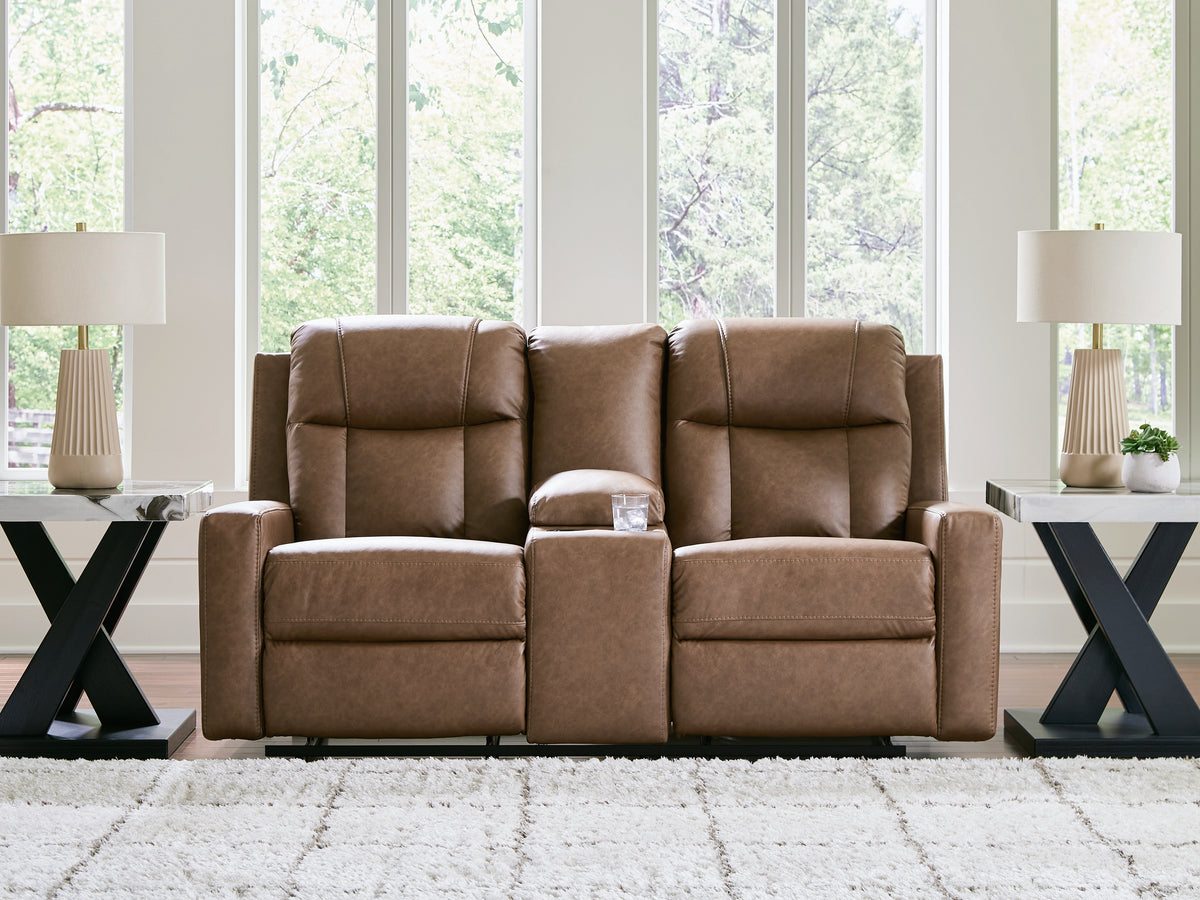 Orleans Furniture - Ashley Furniture - Mackmenville Living Room - DBL Rec Loveseat w/Console - 7471494