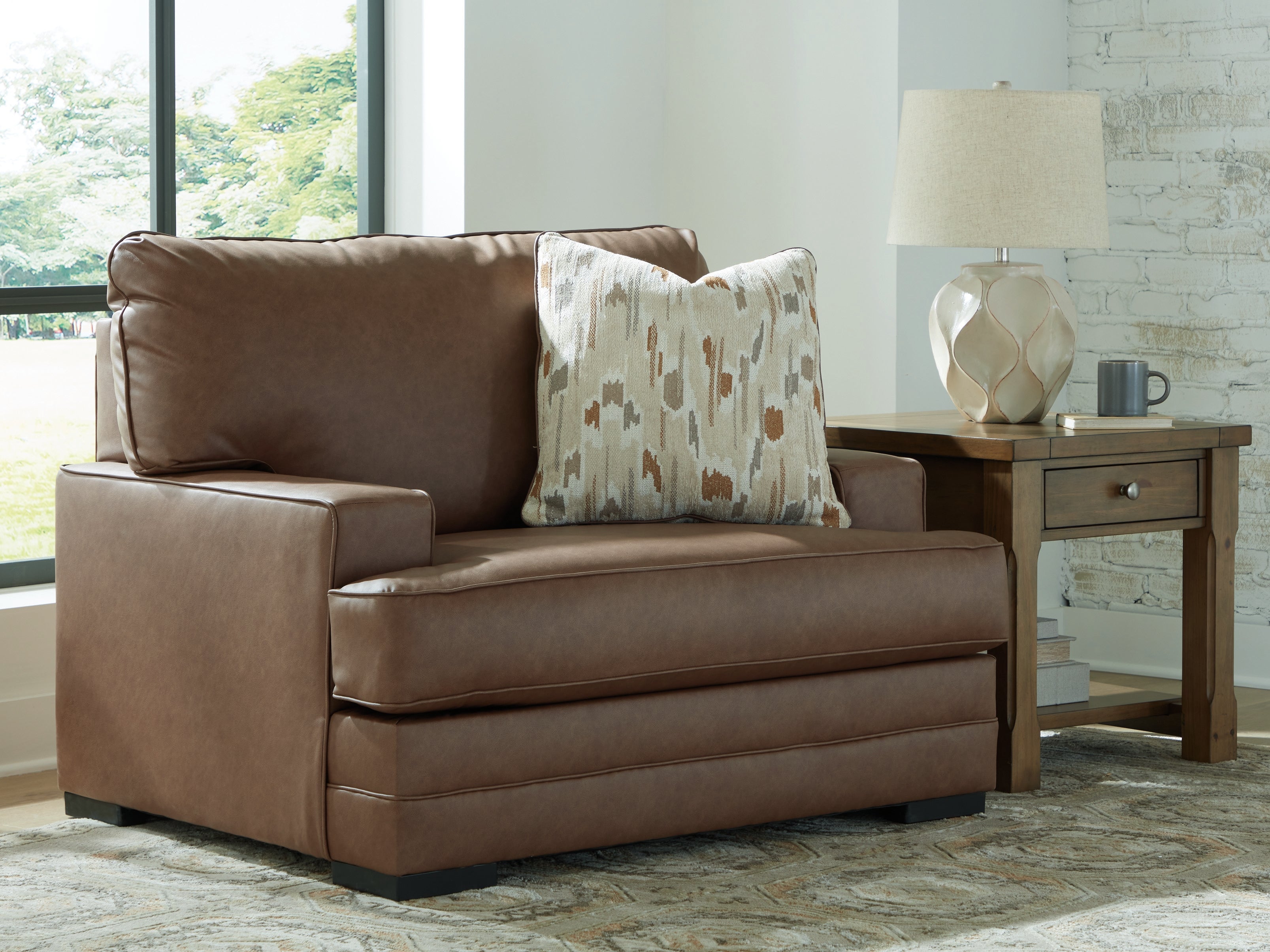 Orleans Furniture - Ashley Furniture - VillaCourt Living Room - Chair and a Half / Caramel - 7490923