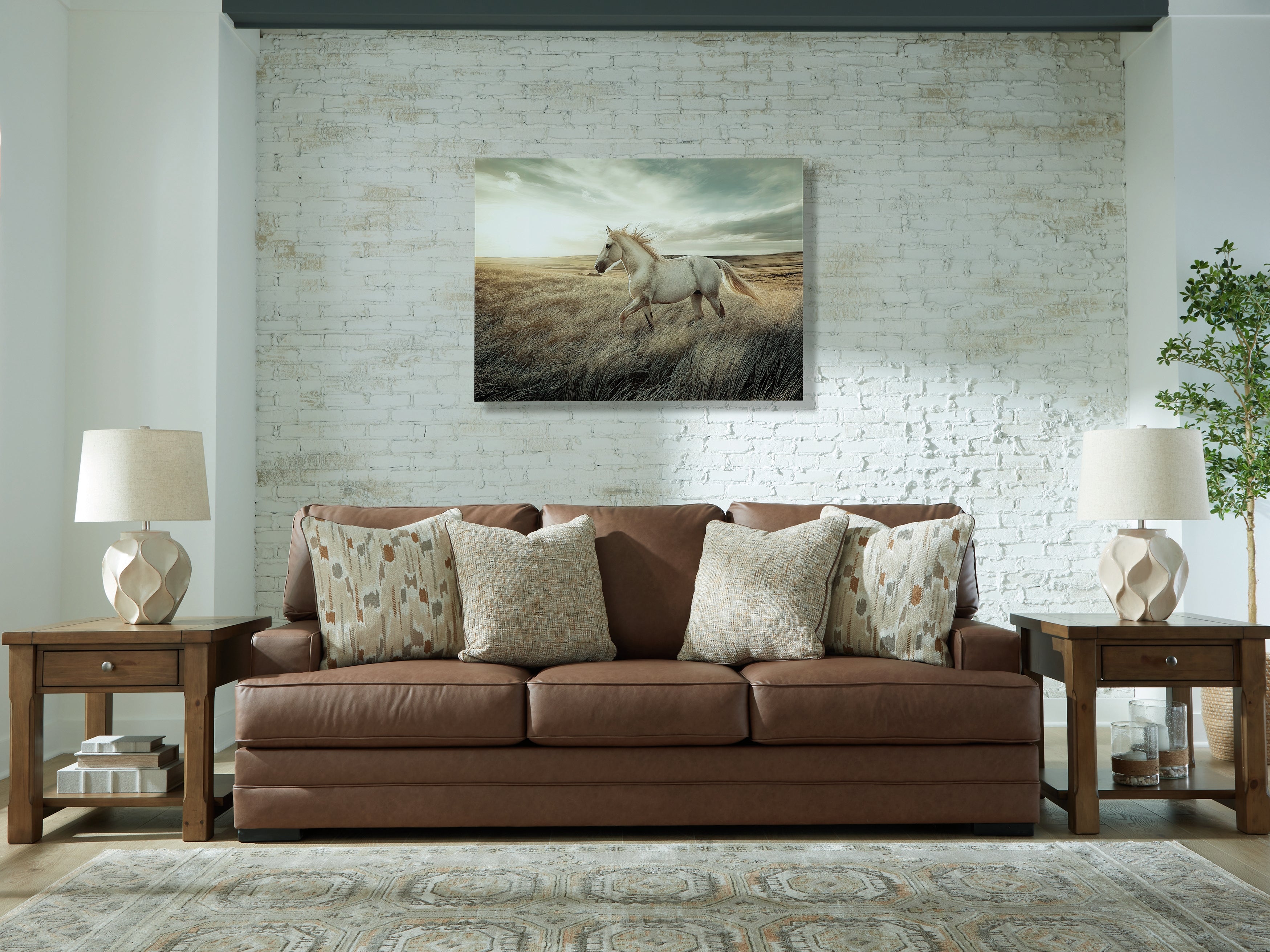 Orleans Furniture - Ashley Furniture - VillaCourt Living Room - Loveseat / Caramel - 7490935