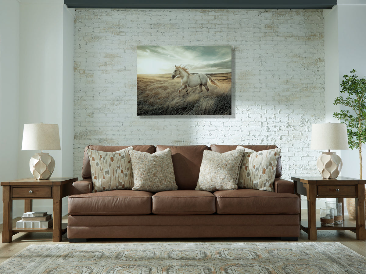 Orleans Furniture - Ashley Furniture - VillaCourt Living Room - Loveseat / Caramel - 7490935