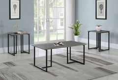 Orleans Furniture - Coaster - Nyla 3-piece Engineered Wood Coffee Table Set Weathered Grey - 753390