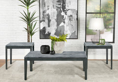 Orleans Furniture - Coaster - Mozzi 3-piece Coffee and End Table Set Grey Faux Marble - 753518-S3
