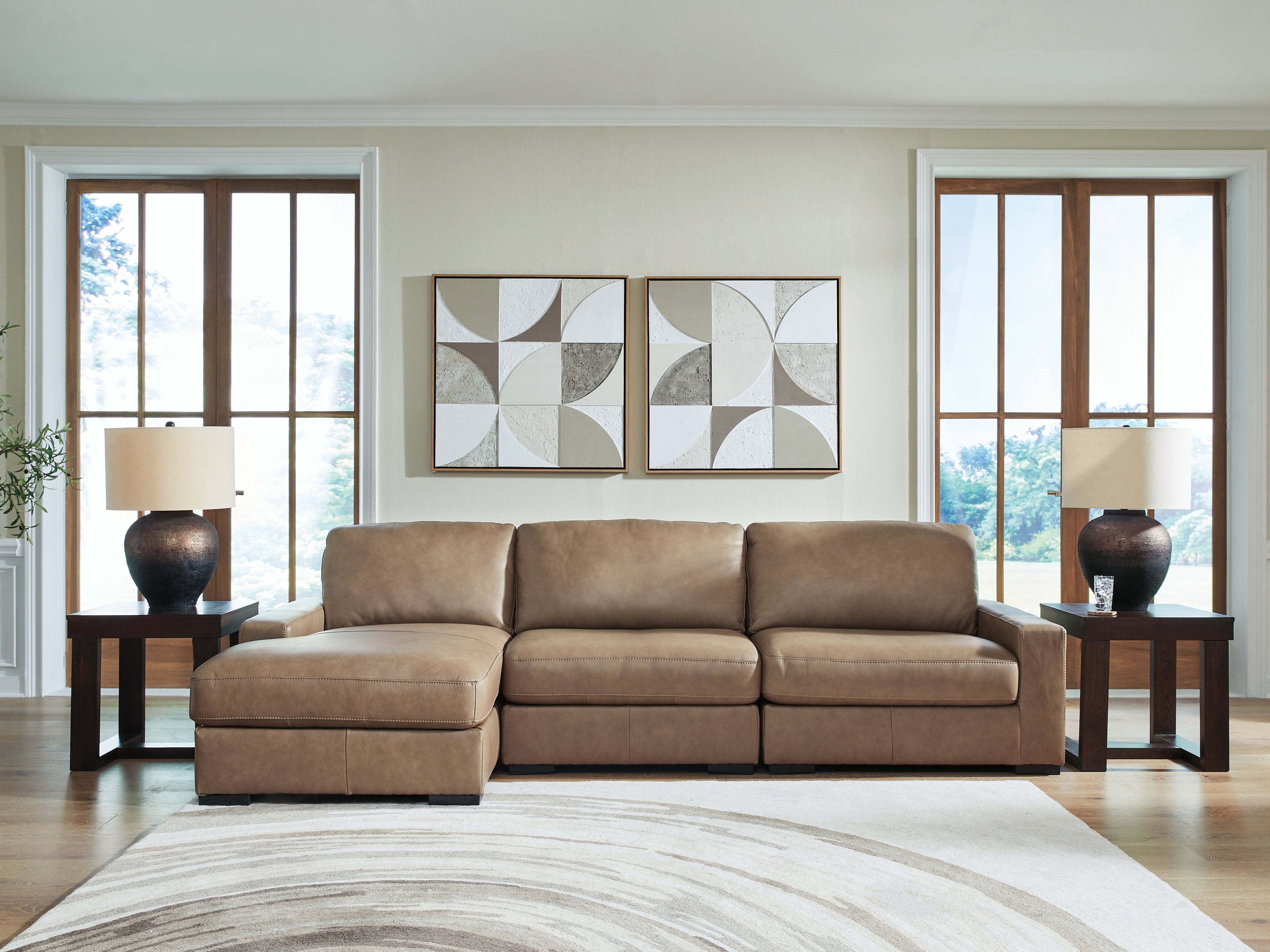 Orleans Furniture - Ashley Furniture - Veronella Sectional - RAF 3-Piece Sectional with Chaise / Sahara - 76106S5