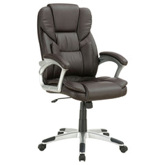 Orleans Furniture - Coaster - Kaffir Upholstered Adjustable Office Desk Chair Dark Brown - 800045