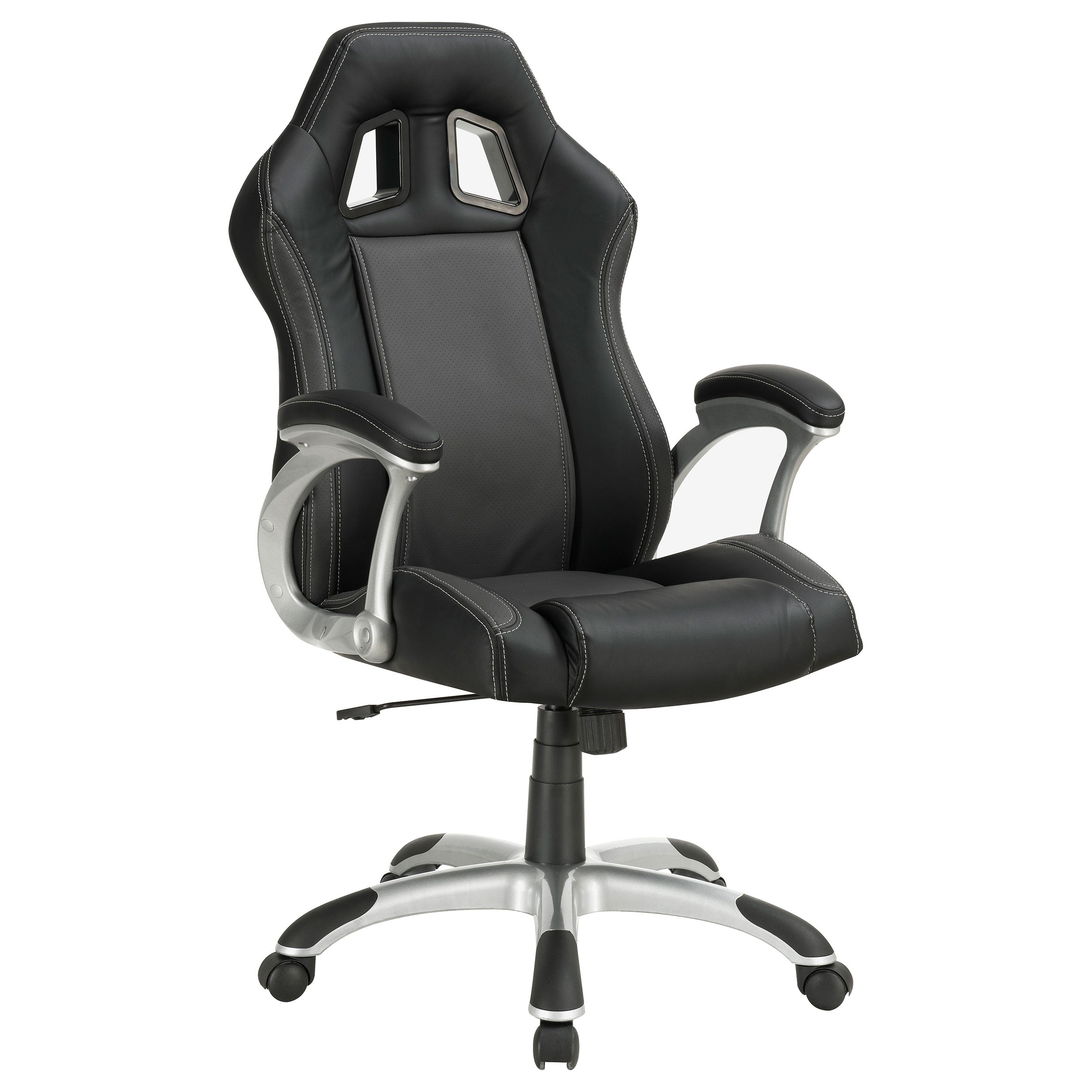 Orleans Furniture - Coaster - Roger Upholstered Adjustable Home Office Desk Chair Black - 800046